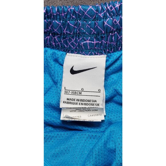 Nike Boys' Sz L Blue and Purple Swim Trunks with Gradient Design Summer C12-9 - Picture 4 of 8